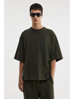 H&M - Men Green Oversized Fit T-Shirt