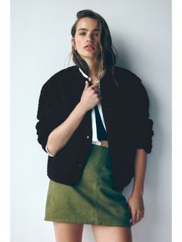 H&M - Women Black Teddy Jacket