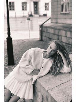 H&M - Women Beige Teddy Jacket