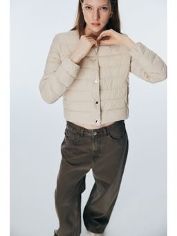 H&M - Women Beige Quilted Jacket