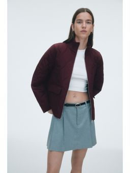 H&M - Women Red Oversized Quilted Jacket