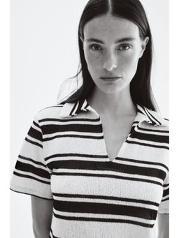 H&M - Women White Colla Knitted Top