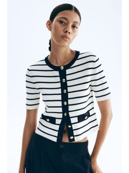 H&M - Women White Short-Sleeved Cardigan