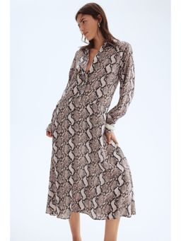 H&M - Women Grey Long Shirt Dress