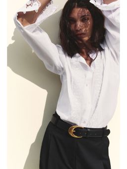 H&M - Women White Embroide Blouse