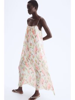 H&M - Women White Plisse Strappy Dress