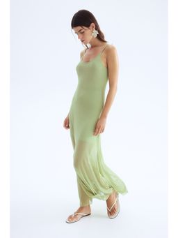 H&M - Women Green Strappy Mesh Dress