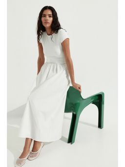 H&M - Women White Short-Sleeved Maxi Dress