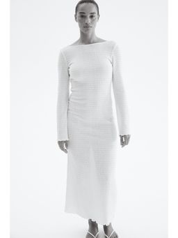 H&M - Women Beige Open-Back Dress