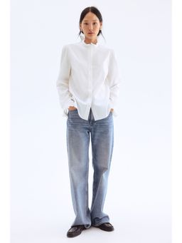 H&M - Women White Frilled-Collar Blouse