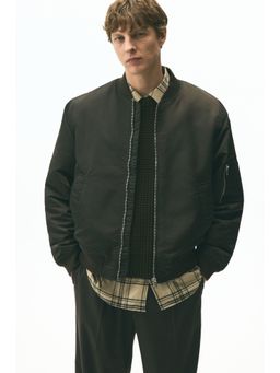 H&M - Men Green Nylon Bomber Jacket