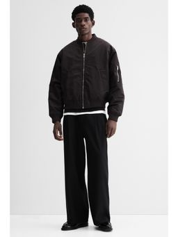 H&M - Men Brown Nylon Bomber Jacket