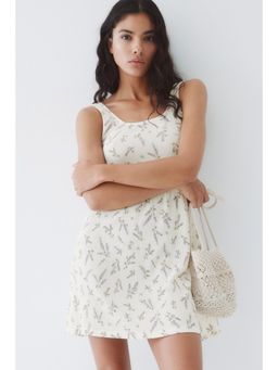 H&M - Women White Crinkled Jersey Dress