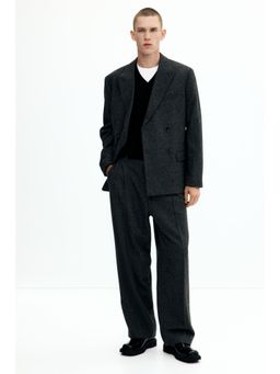 H&M - Men Grey Loose Fit Tailo Trousers