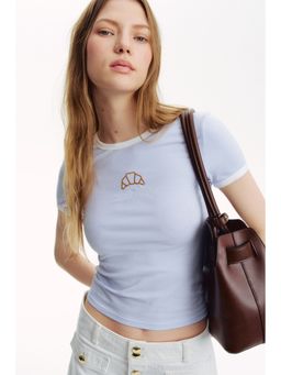 H&M - Women Multi-Color Fitted Cotton T-Shirt