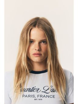 H&M - Women Blue Cotton T-Shirt