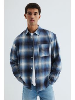 H&M - Men Multi-Color Loose Fit Flannel Shirt