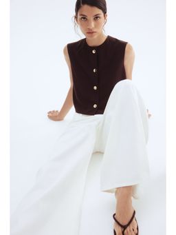 H&M - Women Brown Interlock Waistcoat