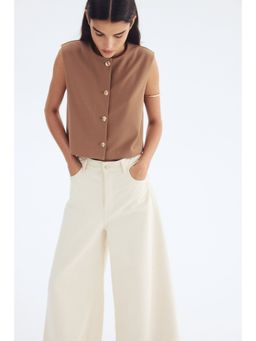 H&M - Women Brown Interlock Waistcoat