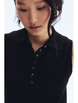 H&M - Women Black Colla Sweater Vest