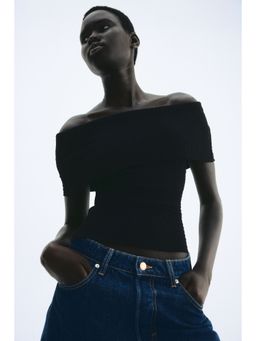 H&M - Women Black Off-The-Shoulder Top