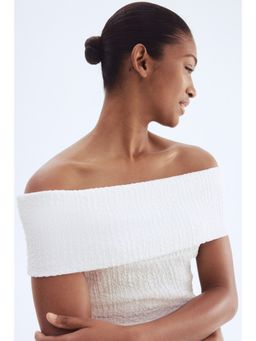 H&M - Women White Off-The-Shoulder Top