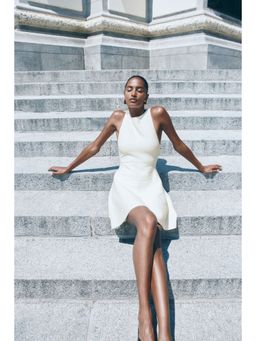 H&M - Women White Rib-Knit Dress