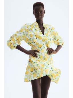 H&M - Women Yellow Plumeti Dress