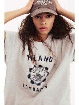 H&M - Women Multi-Color Oversized Printed T-Shirt