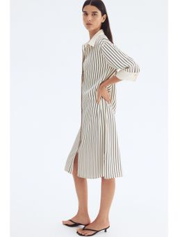 H&M - Women White Belted Shirt Dress