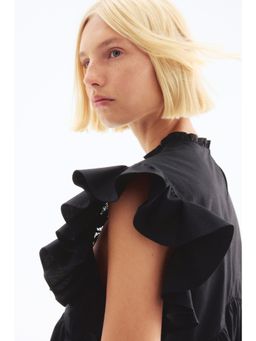 H&M - Women Black Embroide Cotton Blouse