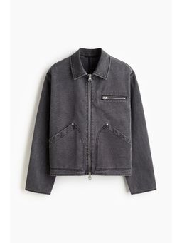 H&M - Men Black Canvas Workwear Jacket