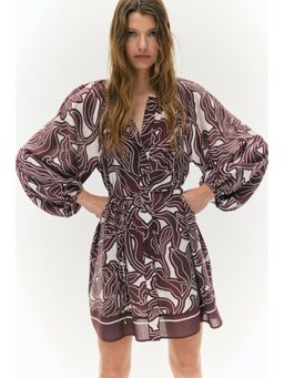 H&M - Women White Oversized Tie-Belt Dress