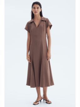 H&M - Women Beige Waisted Dress