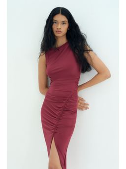 H&M - Women Red Drawstring-Detail Dress