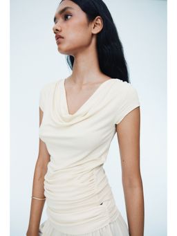 H&M - Women Beige Draped Top