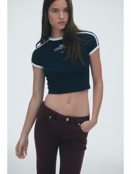 H&M - Women Blue Cropped T-Shirt