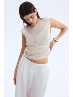 H&M - Women Beige Draped Top