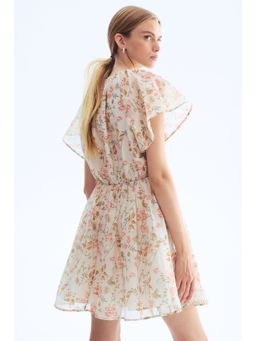 H&M - Women White Butterfly-Sleeved Dress