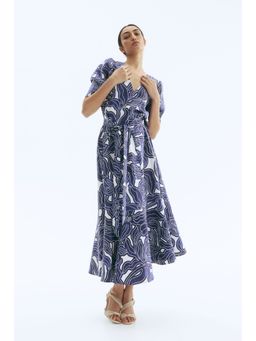 H&M - Women White Patterned Twill Dress