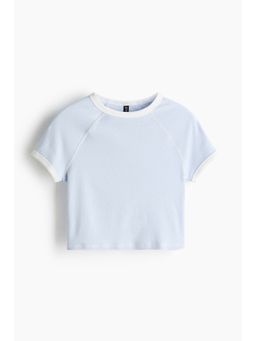 H&M - Women Blue Cropped T-Shirt