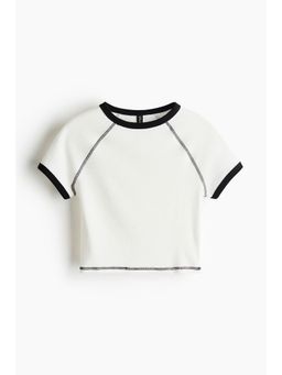 H&M - Women White Cropped T-Shirt