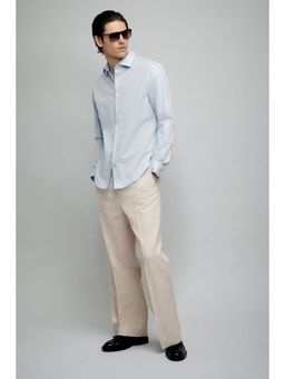 H&M - Men Blue Slim Fit Cotton Shirt
