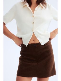 H&M - Women Beige Colla Cardigan