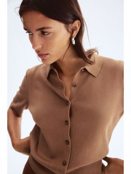 H&M - Women Beige Colla Cardigan