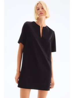 H&M - Women Black Short-Sleeved Dress