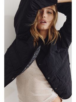 H&M - Women Black Quilted Jacket