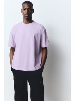 H&M - Men Purple Boxy Fit Washed T-Shirt