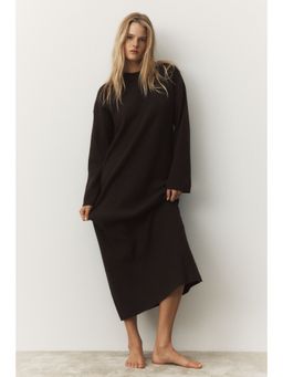 H&M - Women Brown Rib-Knit Dress