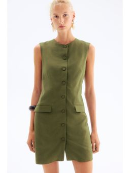 H&M - Women Green Waistcoat Dress